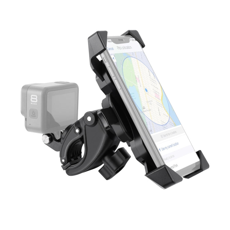 Bicycle GPS Navigation and Mobile Phone Mount with GoPro Clamp (Black)