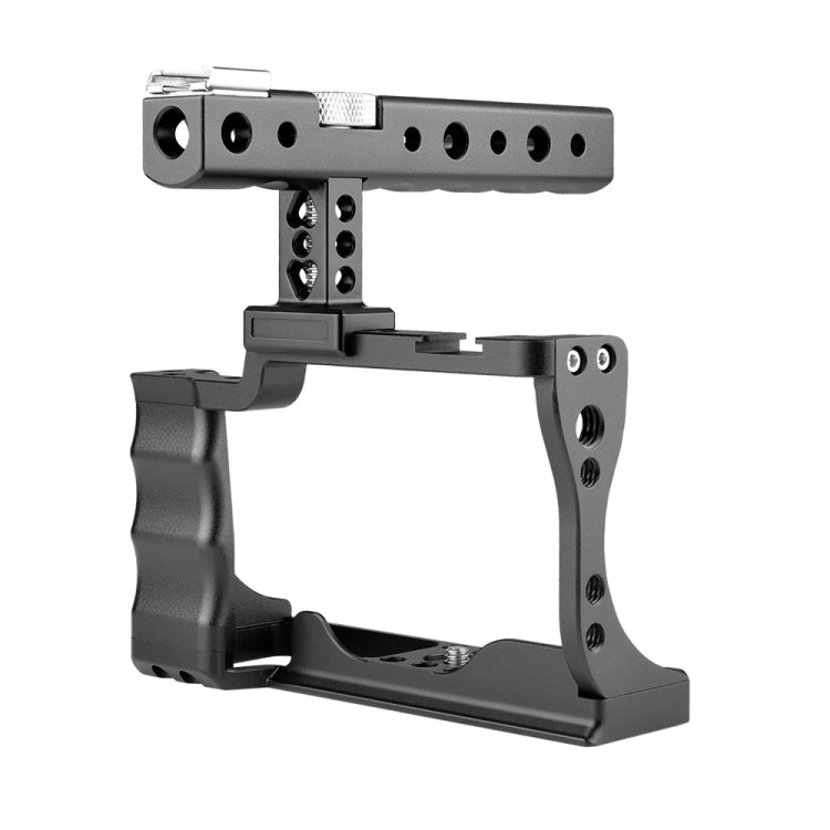 YELANGU C14 YLG0714A Video Camera Cage Stabilizer with Handle for Canon EOS M50 in Black