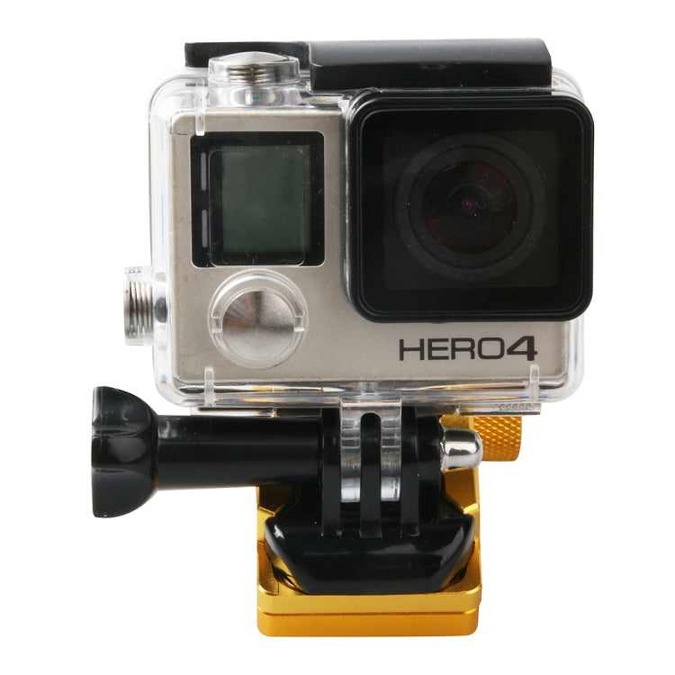 Motorcycle Rearview Mirror CNC Aluminum Alloy Camera Mount Bracket for Action Cameras and GoPro Models (Gold)