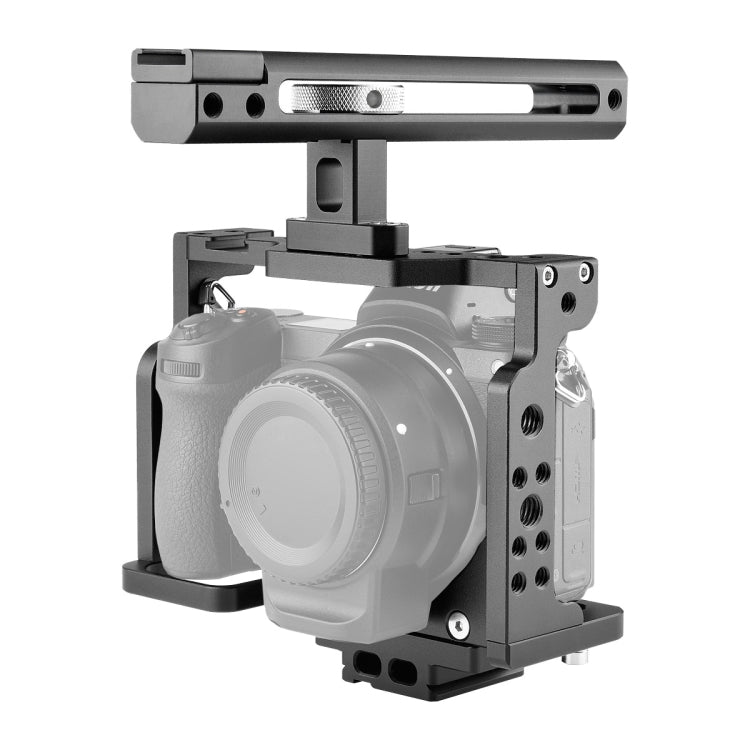 YELANGU C15-B YLG0711A-A Video Camera Cage Stabilizer with Handle for Nikon Z6/Z7 (Black)