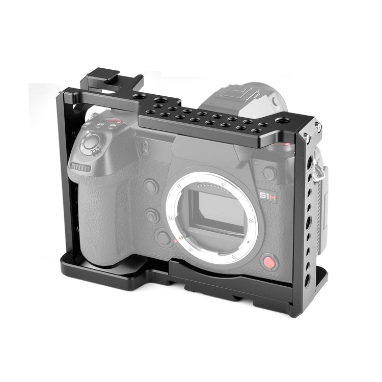YELANGU C18 Video Camera Cage Stabilizer for Panasonic Lumix DC-S1H / DC-S1 / DC-S1R (Black)