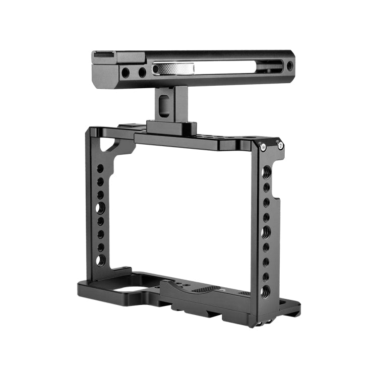 YELANGU C18 YLG0915A-B Video Camera Cage Stabilizer with Handle for Panasonic Lumix DC-S1H/S1/S1R (Black)