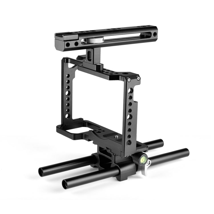 YELANGU C18 Video Camera Cage Stabilizer for Panasonic Lumix DC-S1H / DC-S1 / DC-S1R (Black)