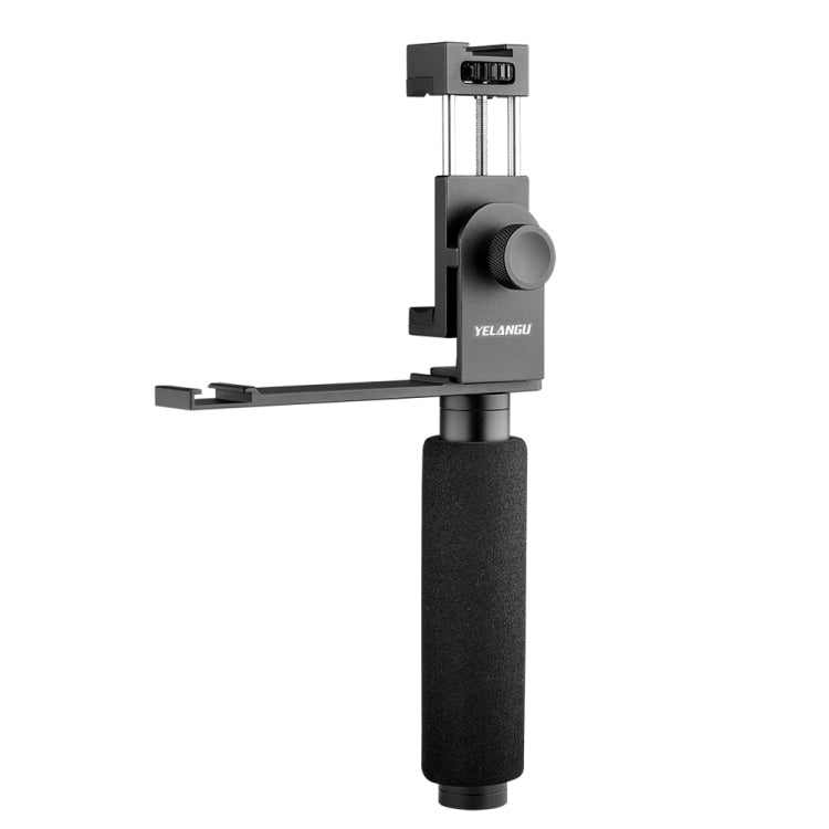 YELANGU PC08 Handheld Grip Holder with Mobile Phone Metal Clamp (Black)