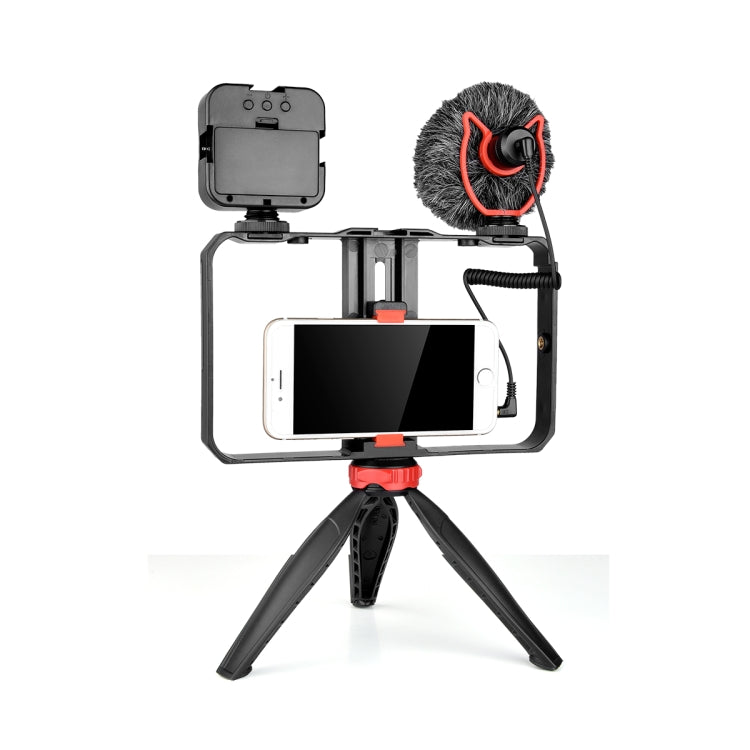 YELANGU PC204 Live Broadcast Smartphone Video Rig with LED Light & Microphone