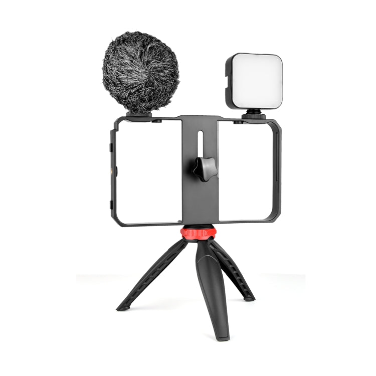 YELANGU PC204 Live Broadcast Smartphone Video Rig with LED Light & Microphone