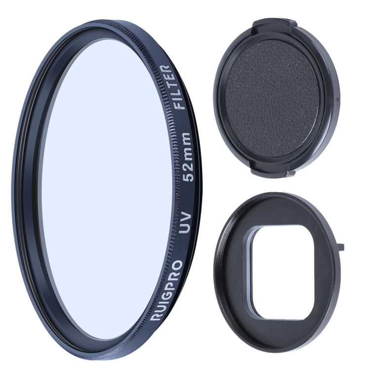 UV Lens Filter with Adapter Ring & Lens Cap for GoPro HERO10 Black / HERO9 Black