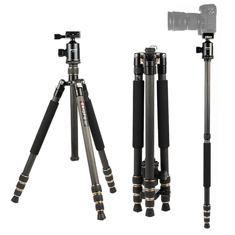 TRIOPO 853 Carbon Fiber Tripod with D2-A Ball Head