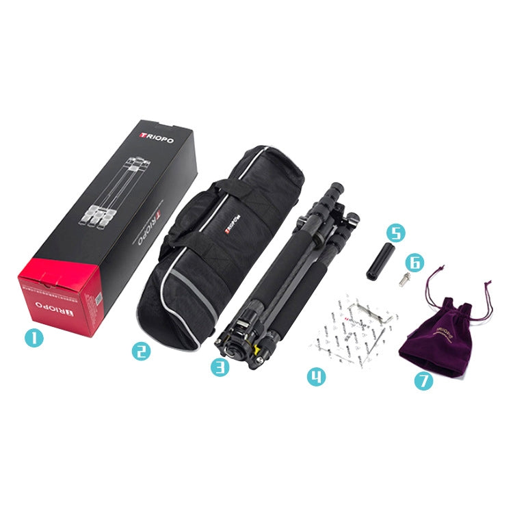 TRIOPO 853 Carbon Fiber Tripod with D2-A Ball Head