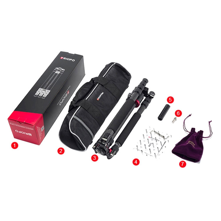 Adjustable Carbon Fiber Tripod with Q-2 Ball Head for SLR Camera
