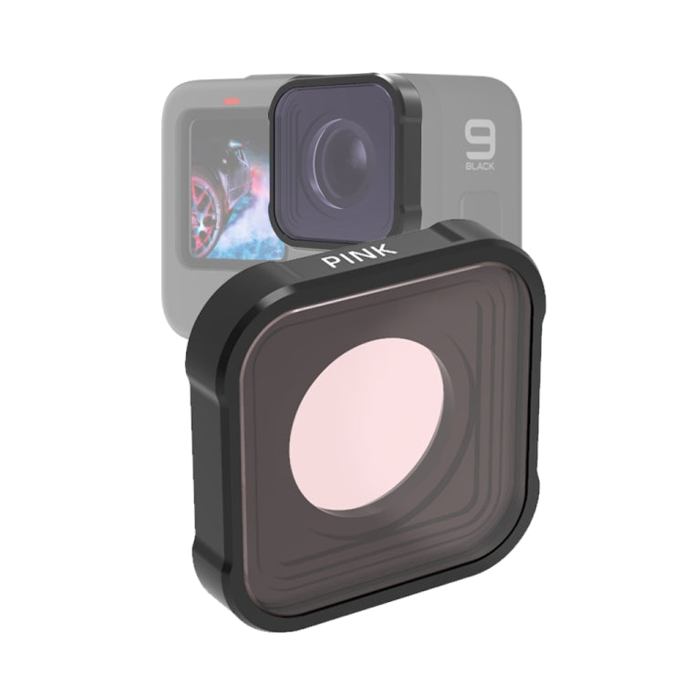 JSR KB Series Diving Color Lens Filter for GoPro HERO10/HERO9 Black (Pink)