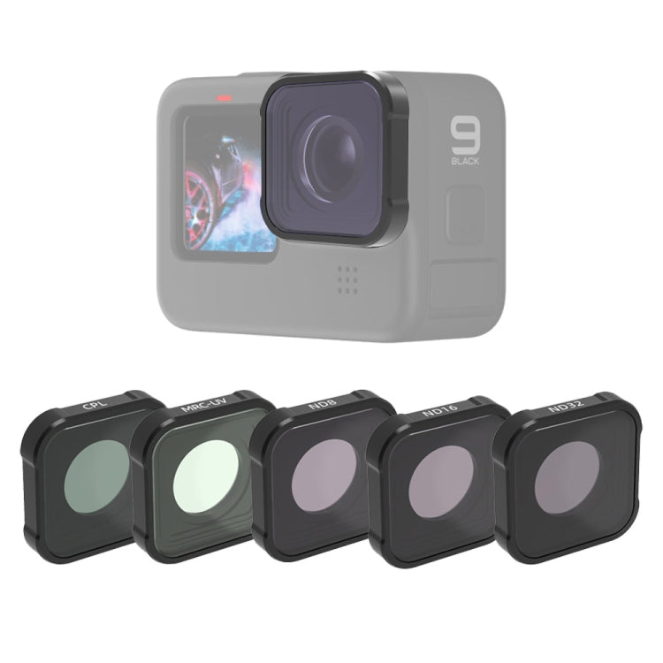 JSR KB Series Lens Filter for GoPro HERO10/HERO9 - MCUV+CPL+ND8+ND16+ND32