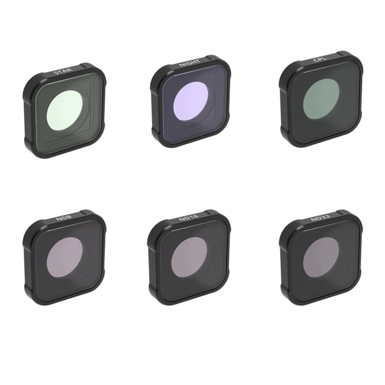 JSR KB Series Lens Filter Set for GoPro HERO10 Black / HERO9 Black - STAR+CPL+NIGHT+ND8+ND16+ND32