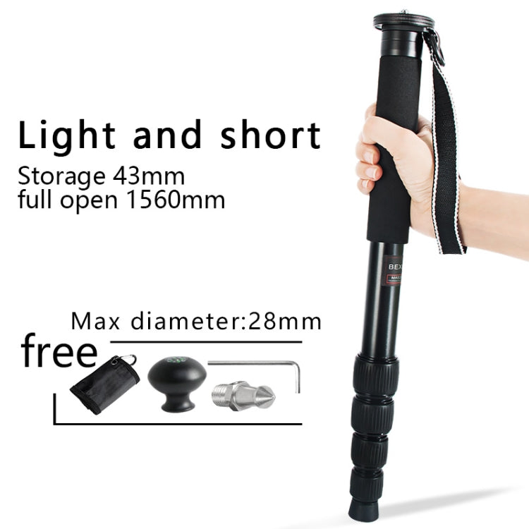 BEXIN MAS285 Portable Black DSLR Camera Monopod Holder for Outdoor Travel