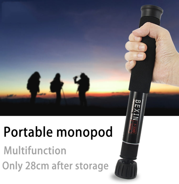 BEXIN P308D Portable Aluminum DSLR Camera Monopod (Black)