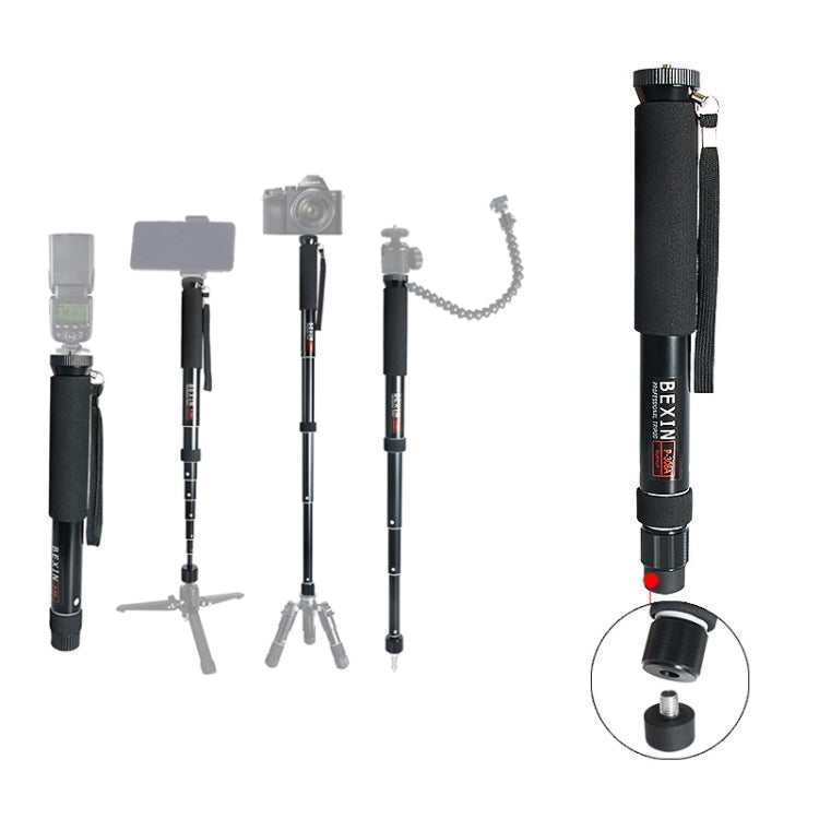 BEXIN P308A Aluminum Alloy Monopod Holder for DSLR Cameras (Black)