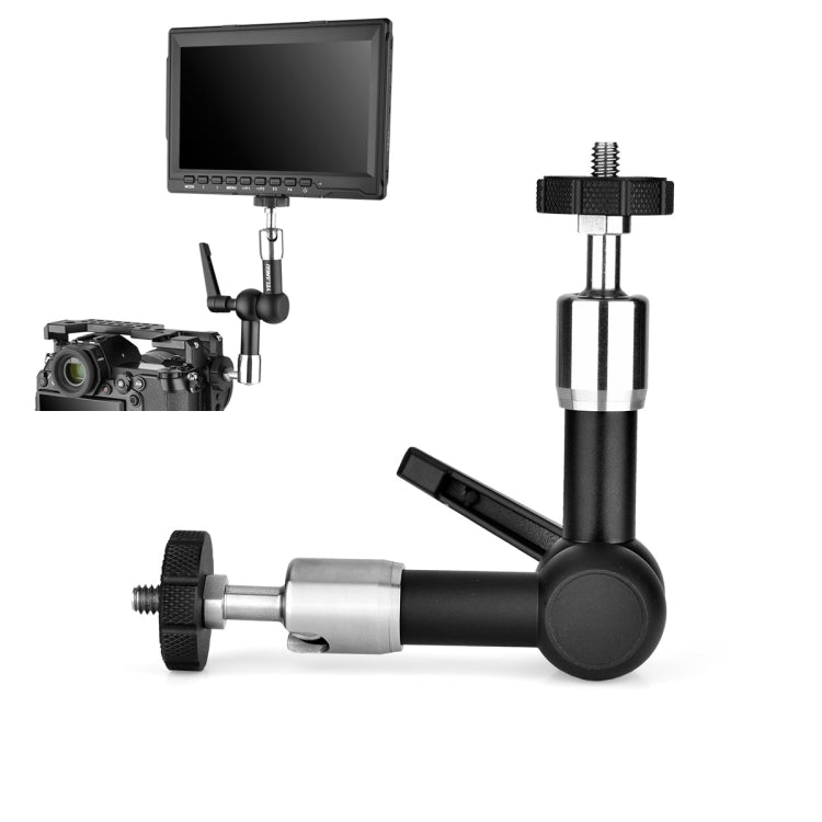 YELANGU 7 inch Adjustable Articulating Magic Arm with Quick Locking System (Black)