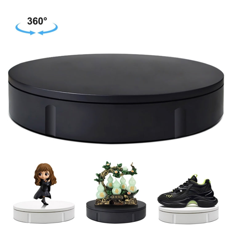 30cm Electric Rotating Turntable Display Stand for Photography and Video Shooting (Black) - 100kg Load