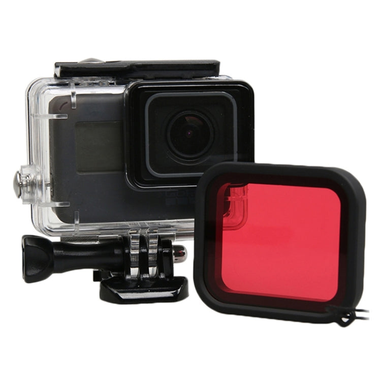 Underwater Housing Protective Case with Red Quadrate Filter for GoPro HERO5