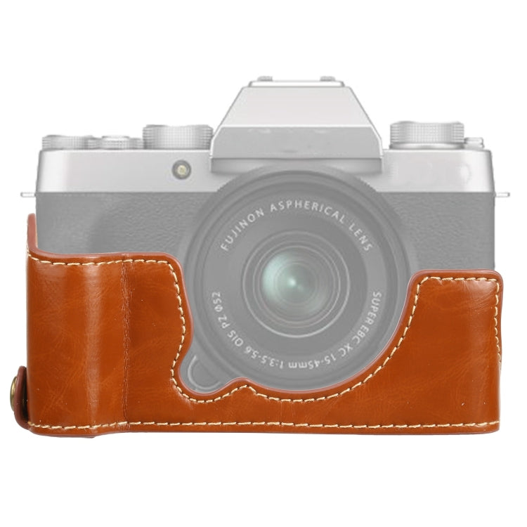 FUJIFILM XT200 PU Leather Camera Half Case Base (Brown)