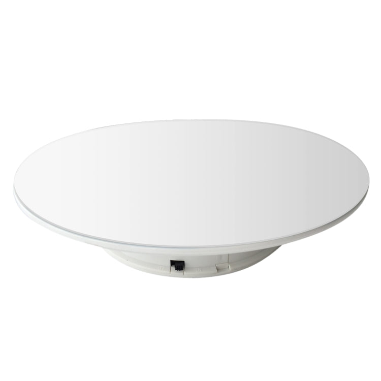 25cm 360 Degree Electric Rotating Display Stand for Photography and Product Showcase, White
