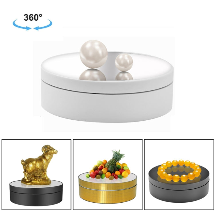 360 Degree Rotating 12cm Electric Display Stand (White)