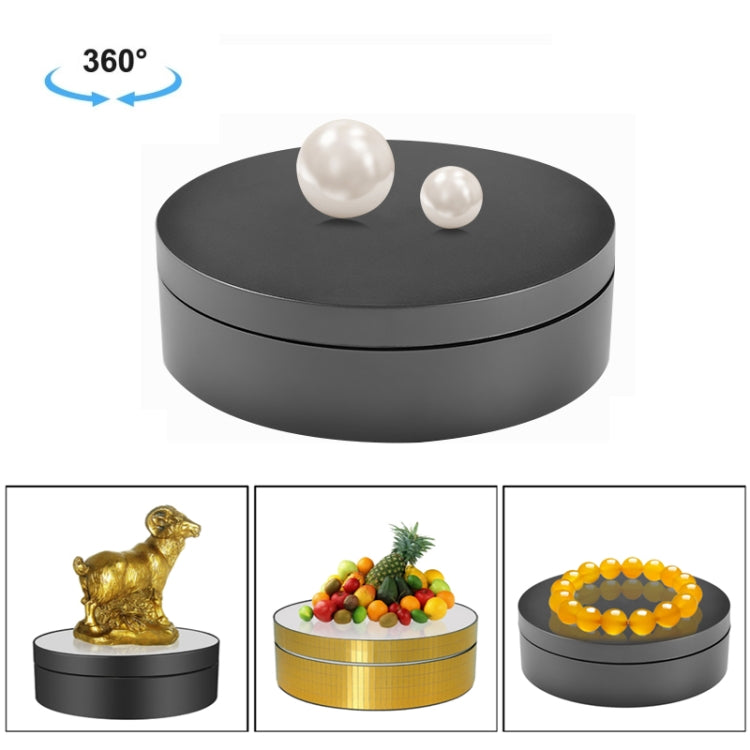 Electric Display Stand Turntable with 360 Degree Rotation, Load: 3kg (Black, 12cm)