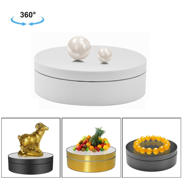 12cm Electric Matte Rotating Display Stand - White