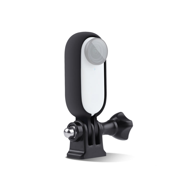 Plastic Protective Frame Mount Cage for Insta360 GO 2 with Tripod Base Adapter (Black)