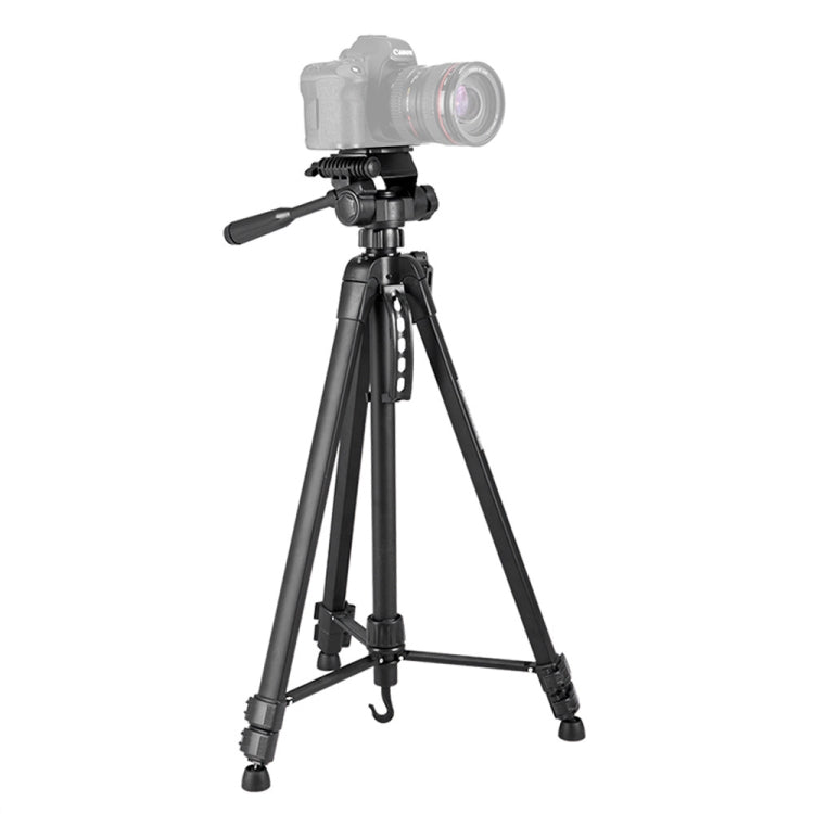 Foldable 3-Section Aluminum Alloy Tripod with Adjustable Height (Black)