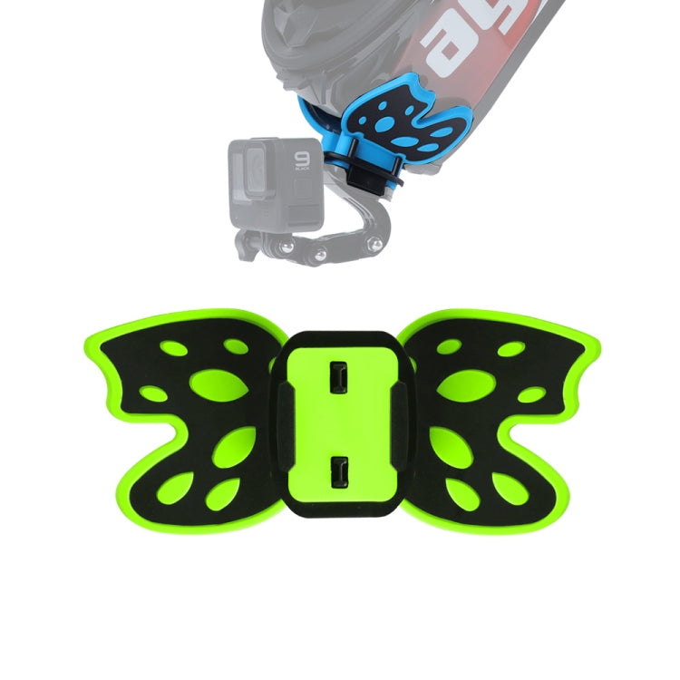 Butterfly Helmet Mount Adapter for Action Cameras (Fluorescent Green)
