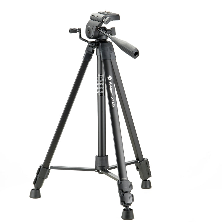 Fotopro X2 Lite 3-Section Aluminum Tripod with U-Shape Three-Dimensional Tripod Head & Phone Clamp