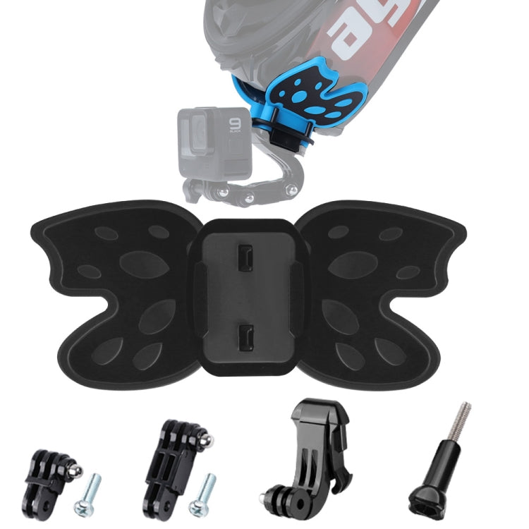 Butterfly Helmet Mount Adapter for GoPro, DJI Osmo Action, and Other Action Cameras