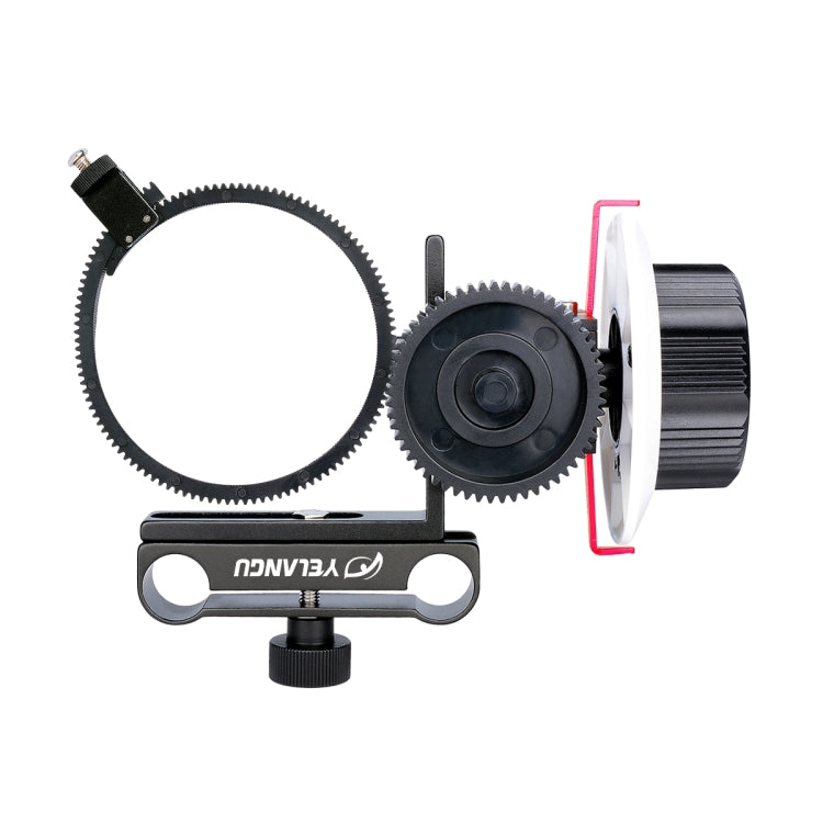 YELANGU F0 Camera Follow Focus for Canon / Nikon / Video Cameras / DSLR Cameras with Gear Ring Belt (Red)