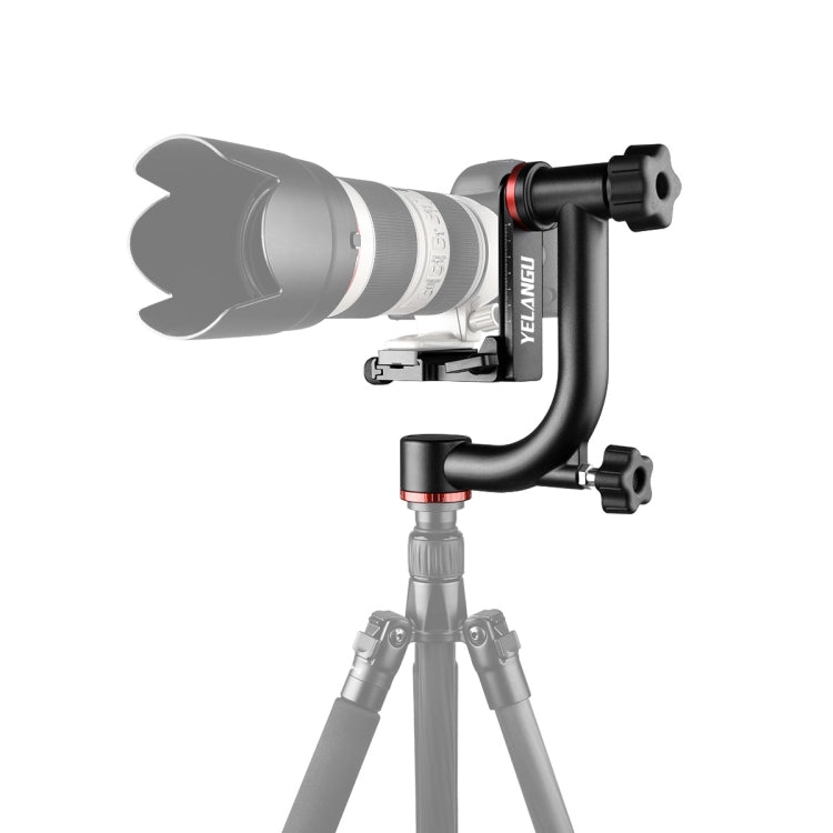YELANGU A201 360 Degree Horizontal Gimbal Tripod Head for DV and SLR Cameras (Black) : Elevate Your Photography Game