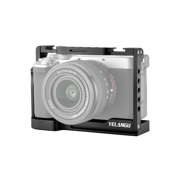 YELANGU C24 Video Camera Cage Stabilizer for Sony Alpha 7C (Black)