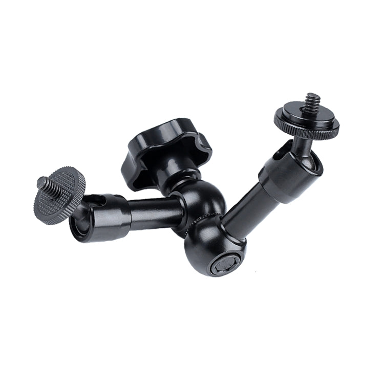 7 inch Metal Articulating Arm with Phone Clamp and Large Clips (Black)