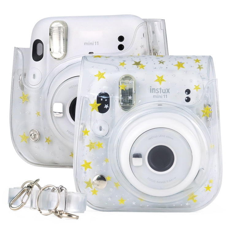 Stars Crystal PVC Camera Case with Shoulder Strap for Fujifilm Instax Mini 11 (Transparent)