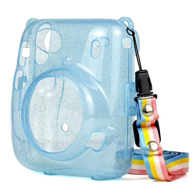 Blue Glitter Power Crystal Case with Strap for FUJIFILM Instax mini 11