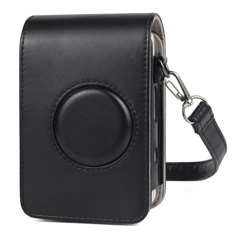 Retro PU Leather Camera Case with Strap for FUJIFILM instax mini Liplay (Black)