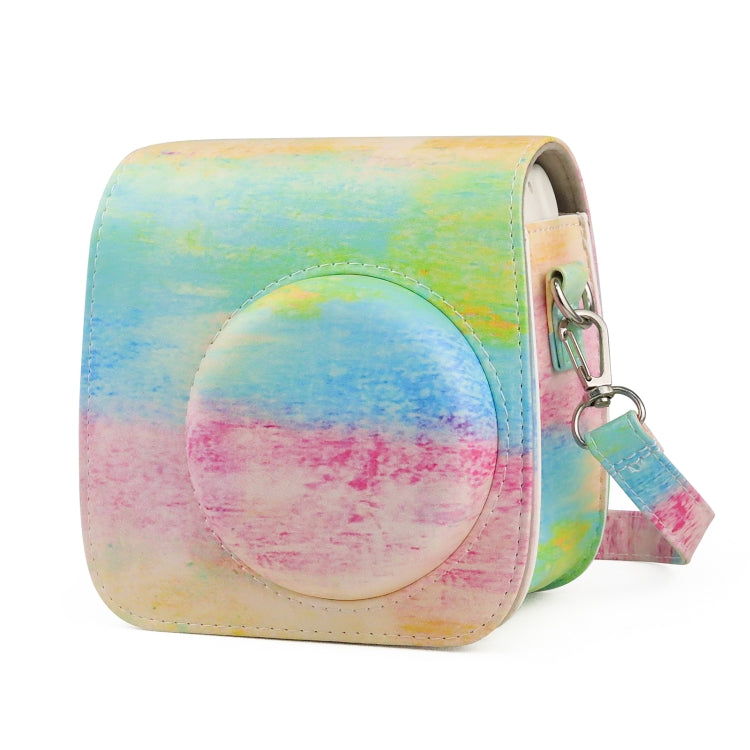 Stylish Oil Paint PU Leather Camera Bag for FUJIFILM instax mini 7+