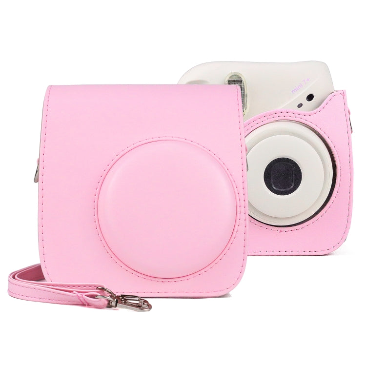 Pink Retro PU Leather Camera Bag for Fujifilm Instax Mini 7+