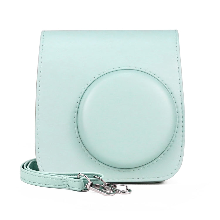 Retro Full Body PU Leather Camera Bag with Strap for FUJIFILM instax mini 7+ (Baby Blue)