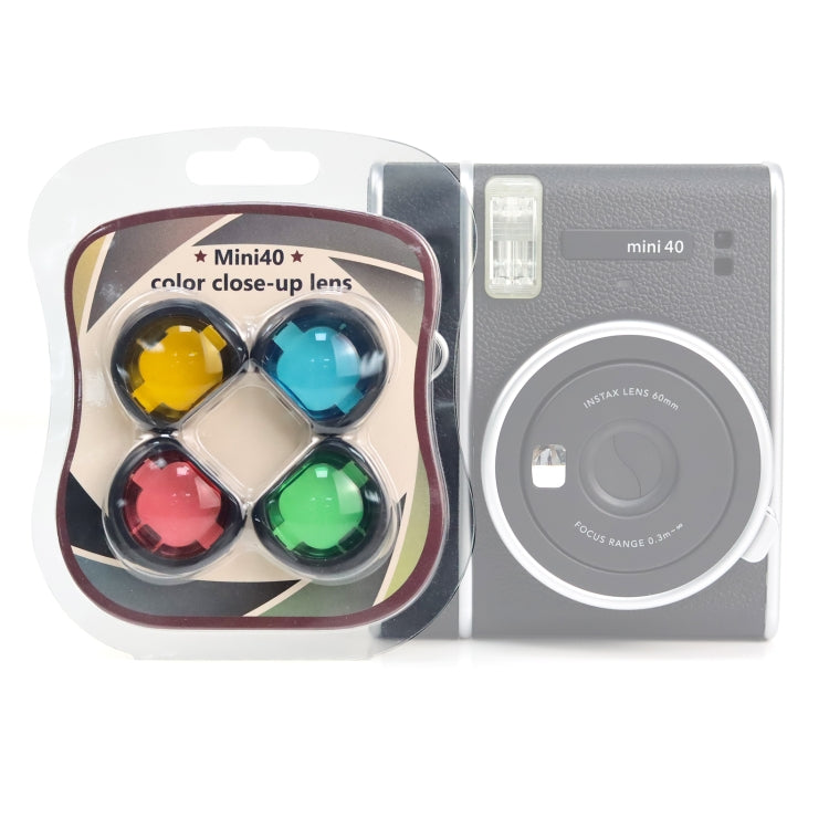 Four Colors Camera Filter Set for Fujifilm Instax Mini 40