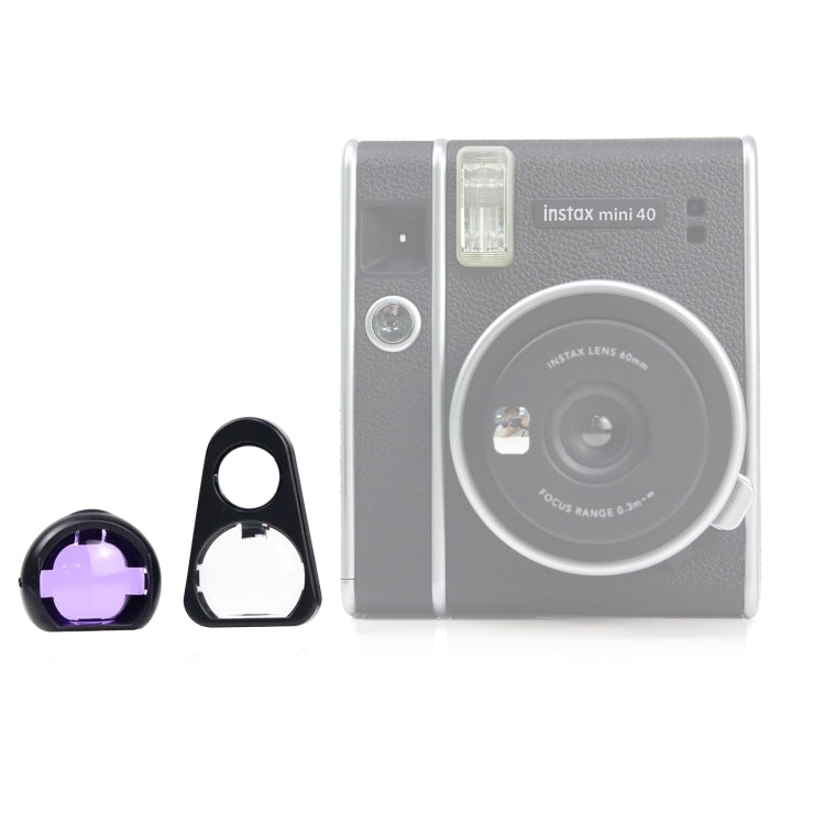Purple Color Filter Set for FUJIFILM Instax mini 40 - Selfie and Portrait Enhancement