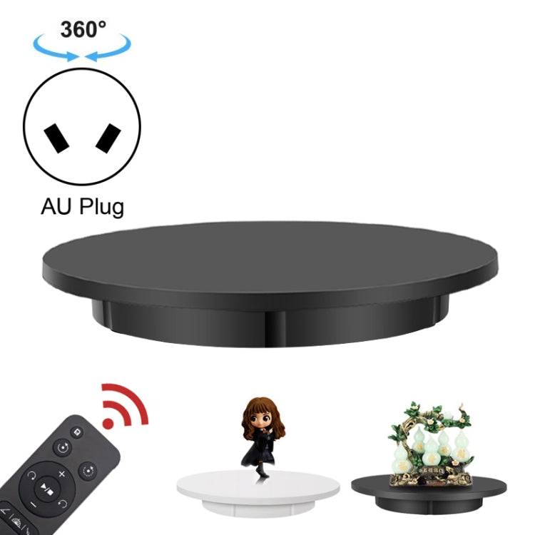 60cm Electric Rotating Display Stand with Remote Control, Load Capacity 100kg, Plug-in Power, AU Plug (Black)