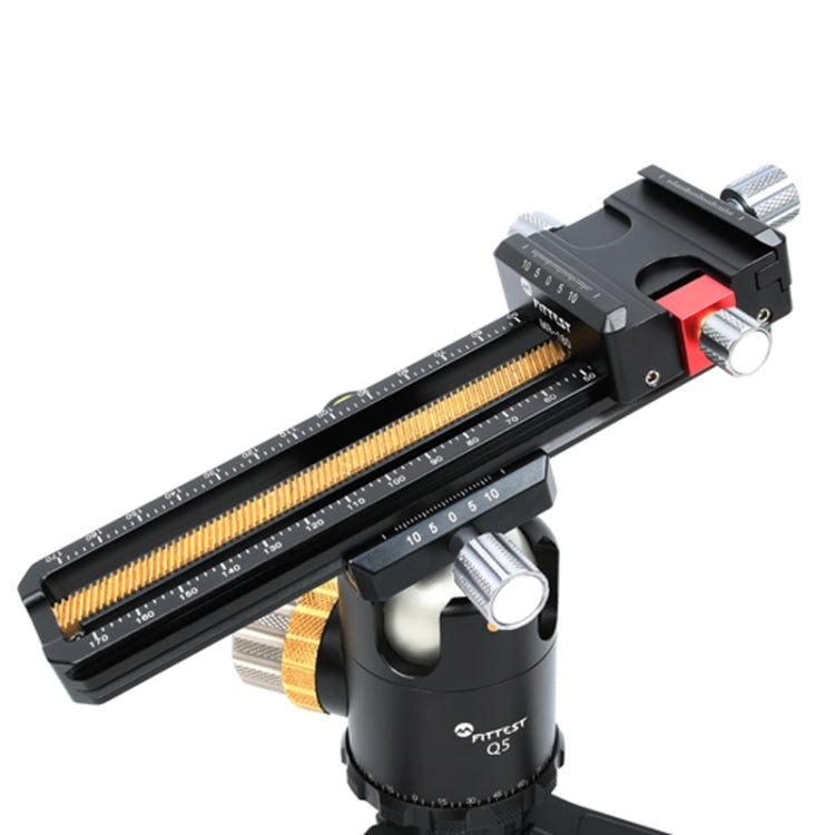 FITTEST 180mm Precision Aluminium 2-Way Macro Slider Tripod Head