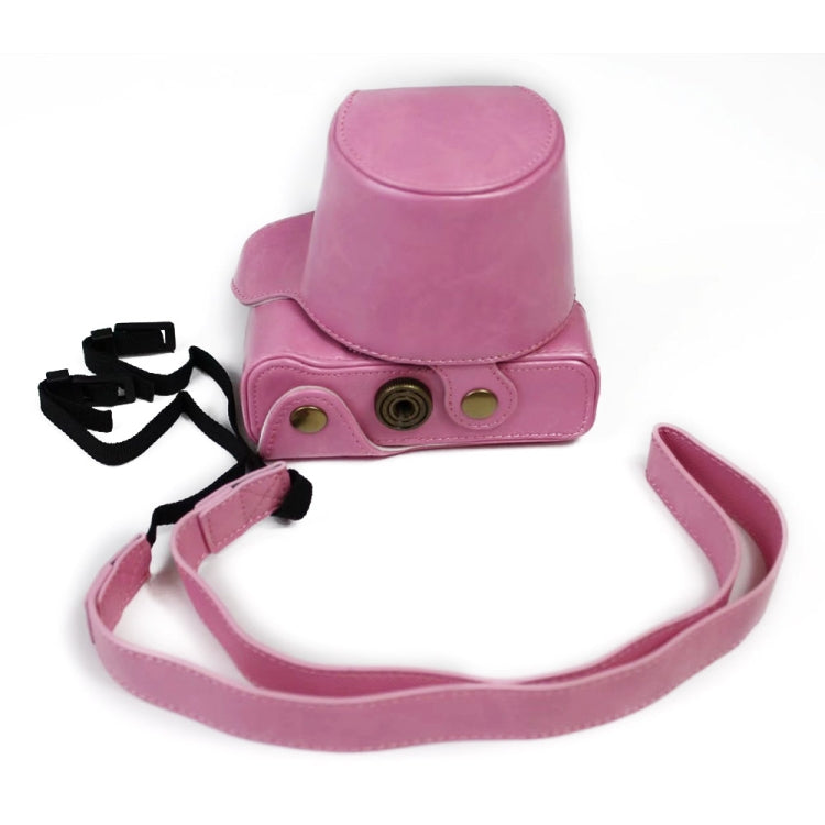 Stylish Pink PU Leather Camera Case for FUJIFILM X-A7 / X-A20 (15-55mm Lens)