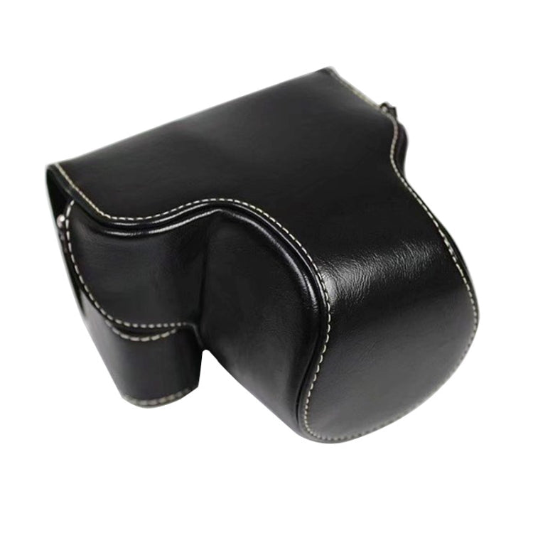 Full Body PU Leather Camera Case for Sony Alpha 7C 28-60mm / 40.5mm Lens (Black)