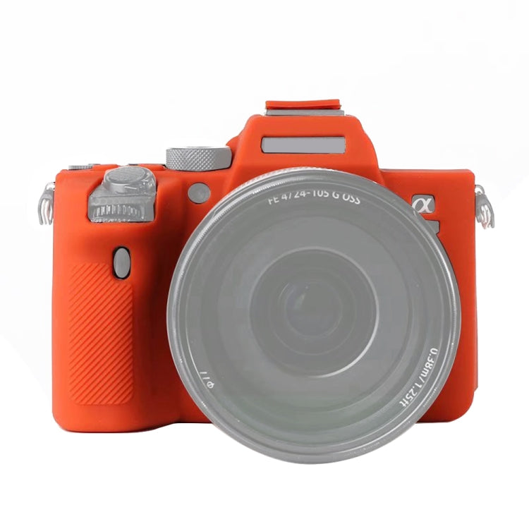 Orange Soft Silicone Protective Case for Sony A7R4
